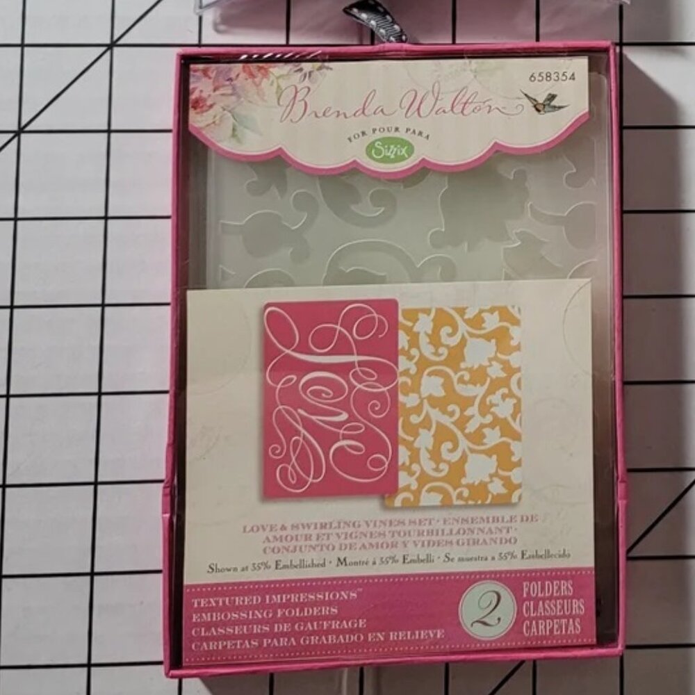 Embossing Folders - Sizzix Love &‎ Swirling Vines Set